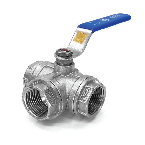 I.C. Three Way Ball Valves Screw End